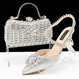 Decorative Ankle Drill Chain With Hard Clutch bag