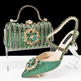 Decorative Ankle Drill Chain With Hard Clutch bag