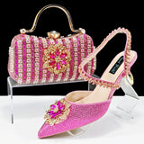 Decorative Ankle Drill Chain With Hard Clutch bag