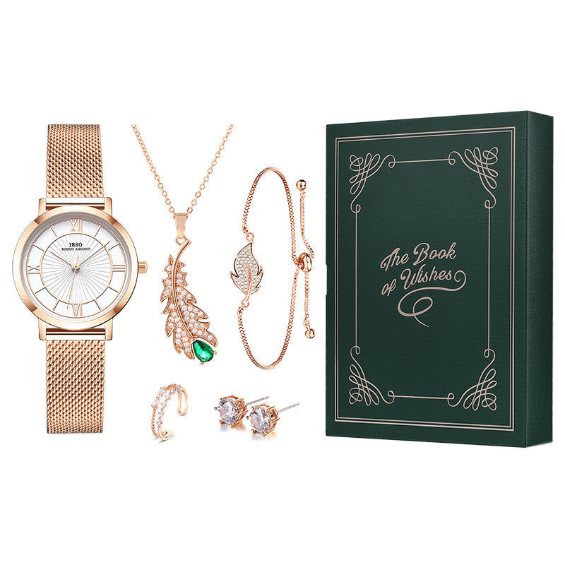 Ladies Set Watch Rhinestone Jewelry
