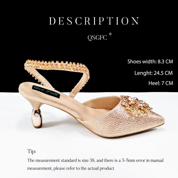 Decorative Ankle Drill Chain With Hard Clutch bag