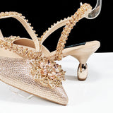 Decorative Ankle Drill Chain With Hard Clutch bag