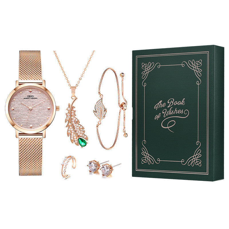Ladies Set Watch Rhinestone Jewelry