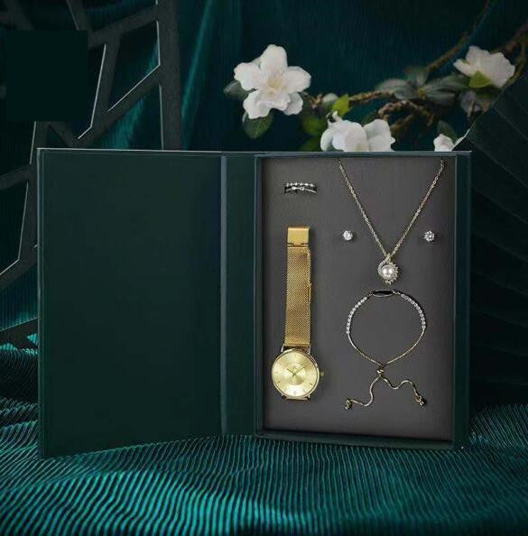 Ladies Set Watch Rhinestone Jewelry