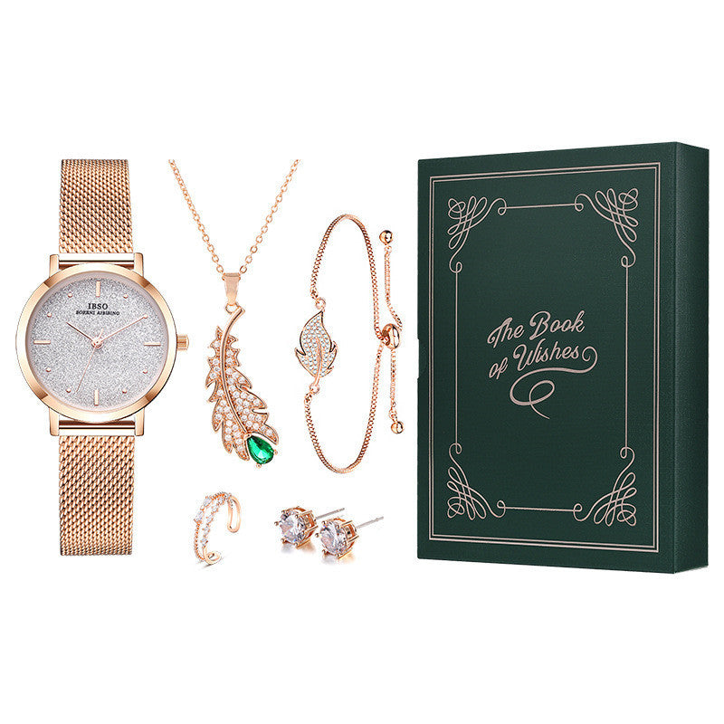 Ladies Set Watch Rhinestone Jewelry