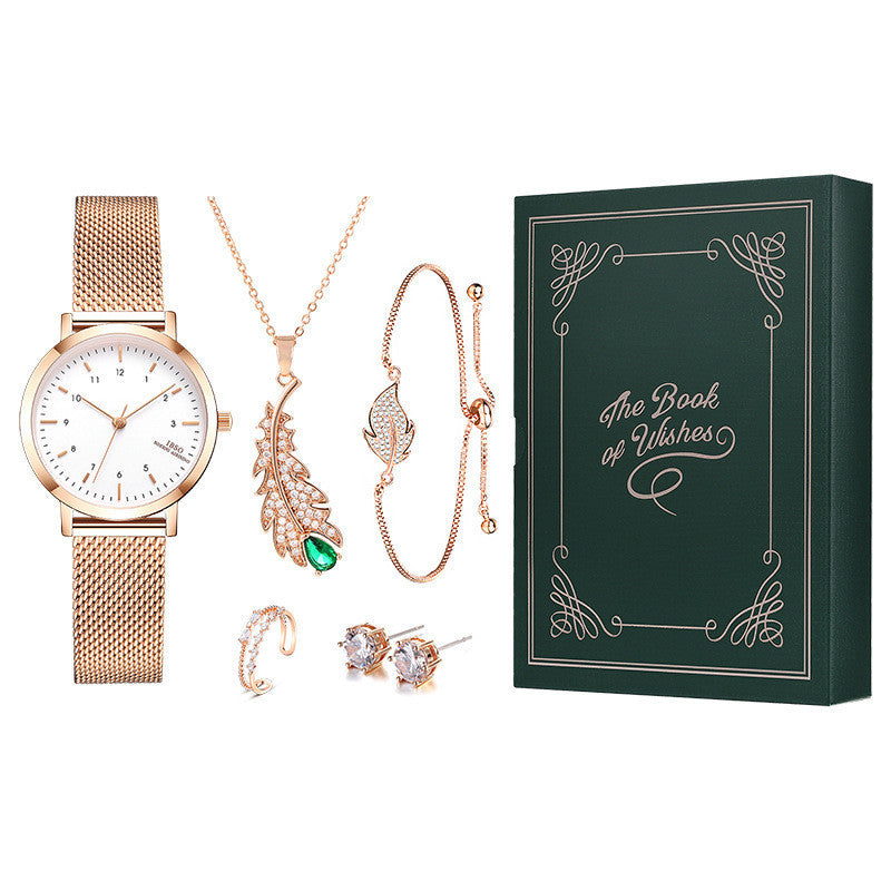 Ladies Set Watch Rhinestone Jewelry