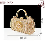 Decorative Ankle Drill Chain With Hard Clutch bag