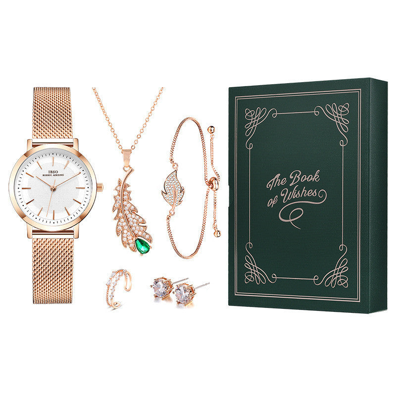 Ladies Set Watch Rhinestone Jewelry